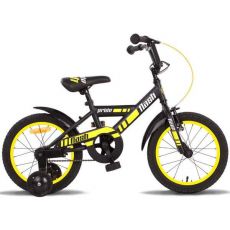 Велосипед 16" PRIDE Flash 2014 черно-желтый матовый ― AmigoToy