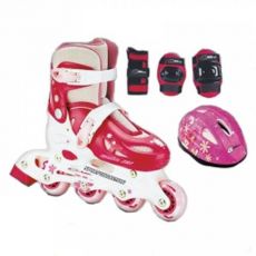 Набор роликовые коньки и защита СК Combo Jet Pink р.27-30 ― AmigoToy