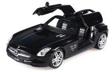 Машинка р/у 1:24 Meizhi лиценз. Mercedes-Benz SLS AMG металлическая (черный)  ― AmigoToy