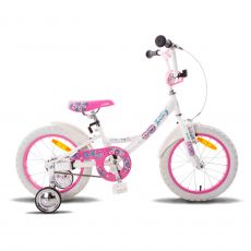 Велосипед 16" PRIDE Kelly бело-розовый глянцевый 2015 ― AmigoToy