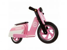 Беговел 12" Kiddi Moto Scooter розово-белый