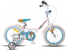 Велосипед 16" PRIDE Kelly бело-голубой глянцевый 2015 ― AmigoToy